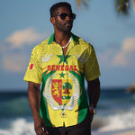 Personalised Afro Senegal Hawaiian Shirt Coat Of Arms Mix African Pattern