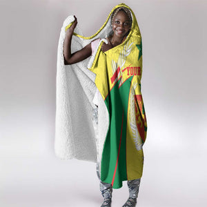 Personalised Afro Senegal Hooded Blanket Coat Of Arms Mix African Pattern