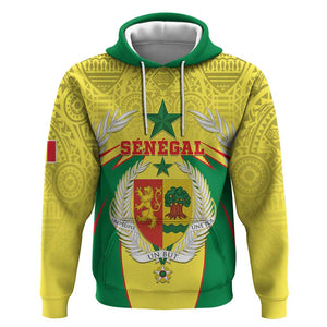 Personalised Afro Senegal Hoodie Coat Of Arms Mix African Pattern