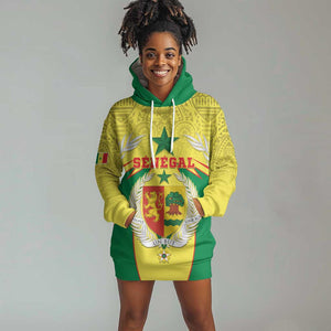 Personalised Afro Senegal Hoodie Dress Coat Of Arms Mix African Pattern