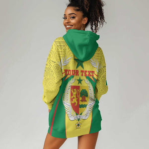 Personalised Afro Senegal Hoodie Dress Coat Of Arms Mix African Pattern