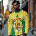 Personalised Afro Senegal Long Sleeve Shirt Coat Of Arms Mix African Pattern