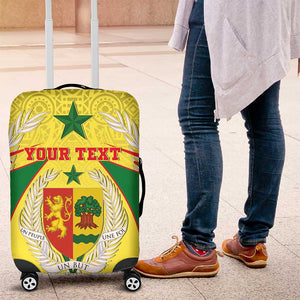 Personalised Afro Senegal Luggage Cover Coat Of Arms Mix African Pattern