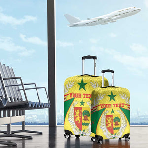 Personalised Afro Senegal Luggage Cover Coat Of Arms Mix African Pattern