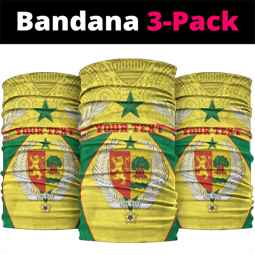 Personalised Afro Senegal Neck Gaiter Coat Of Arms Mix African Pattern LT15
