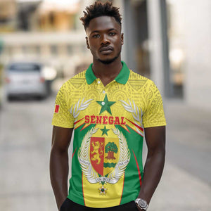 Personalised Afro Senegal Polo Shirt Coat Of Arms Mix African Pattern