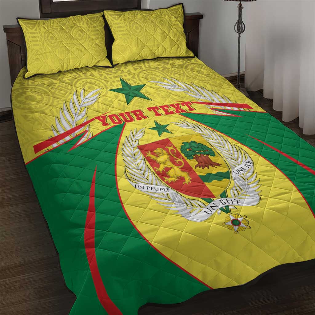 Personalised Afro Senegal Quilt Bed Set Coat Of Arms Mix African Pattern