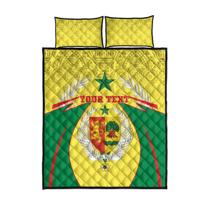 Personalised Afro Senegal Quilt Bed Set Coat Of Arms Mix African Pattern