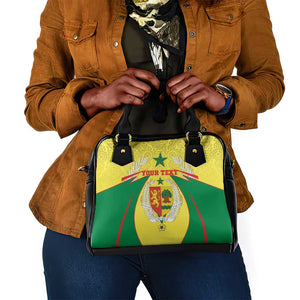 Personalised Afro Senegal Shoulder Handbag Coat Of Arms Mix African Pattern