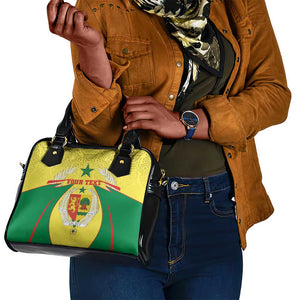 Personalised Afro Senegal Shoulder Handbag Coat Of Arms Mix African Pattern