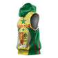 Personalised Afro Senegal Sleeveless Hoodie Coat Of Arms Mix African Pattern - African Pride