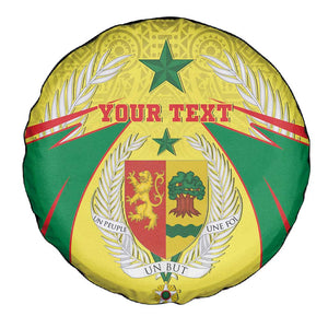 Personalised Afro Senegal Spare Tire Cover Coat Of Arms Mix African Pattern