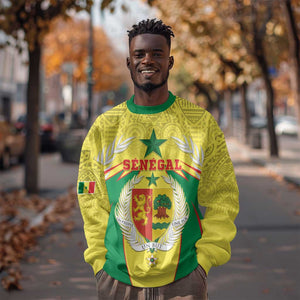 Personalised Afro Senegal Sweatshirt Coat Of Arms Mix African Pattern