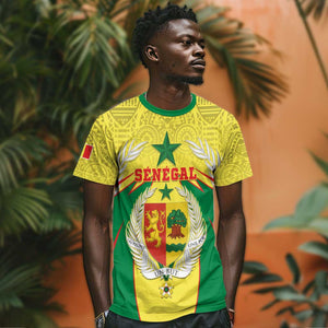 Personalised Afro Senegal T shirt Coat Of Arms Mix African Pattern