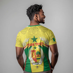 Personalised Afro Senegal T shirt Coat Of Arms Mix African Pattern