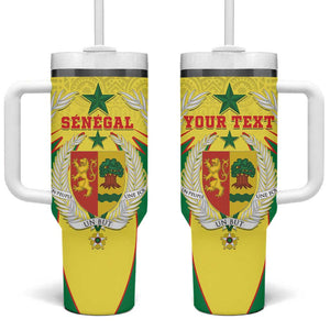 Personalised Afro Senegal Tumbler With Handle Coat Of Arms Mix African Pattern