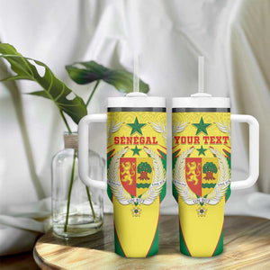 Personalised Afro Senegal Tumbler With Handle Coat Of Arms Mix African Pattern