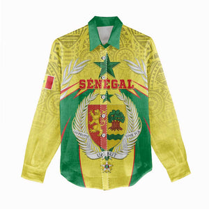 Personalised Afro Senegal Women Casual Shirt Coat Of Arms Mix African Pattern