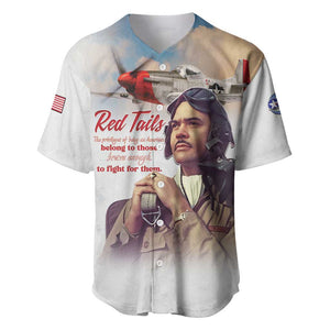 Sky Leaders of WWII Baseball Jersey Red Tails Tuskegee Tribute LT15