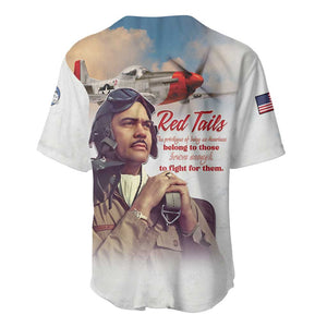 Sky Leaders of WWII Baseball Jersey Red Tails Tuskegee Tribute LT15