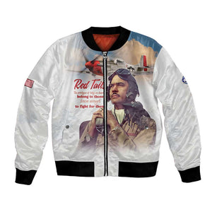 Sky Leaders of WWII Bomber Jacket Red Tails Tuskegee Tribute - African Pride