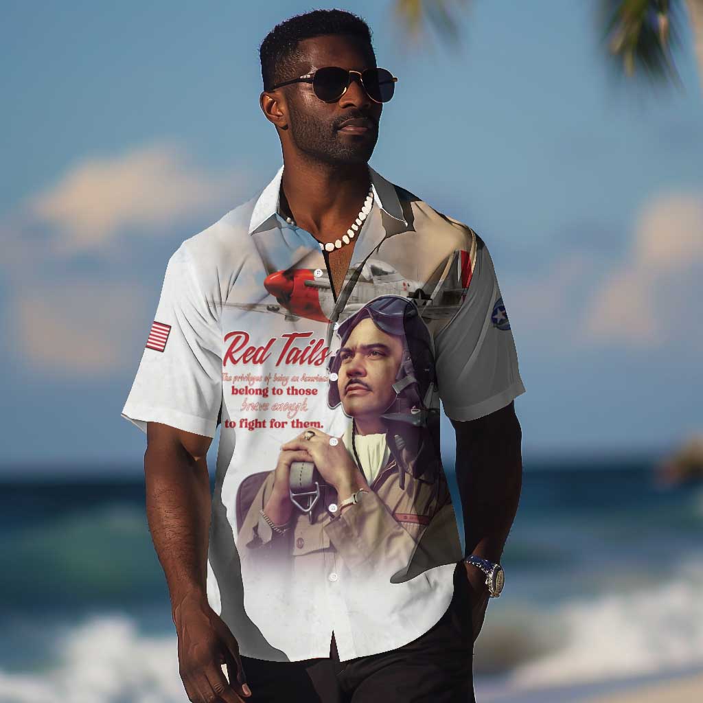 Sky Leaders of WWII Hawaiian Shirt Red Tails Tuskegee Tribute LT15