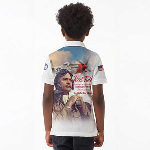 Sky Leaders of WWII Kid Polo Shirt Red Tails Tuskegee Tribute LT15