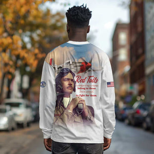 Sky Leaders of WWII Long Sleeve Shirt Red Tails Tuskegee Tribute - African Pride