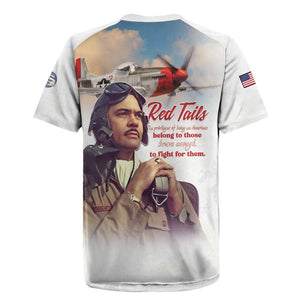 Sky Leaders of WWII Rugby Jersey Red Tails Tuskegee Tribute LT15