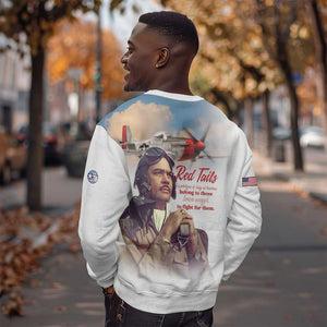 Sky Leaders of WWII Sweatshirt Red Tails Tuskegee Tribute - African Pride