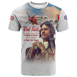 Sky Leaders of WWII T shirt Red Tails Tuskegee Tribute LT15