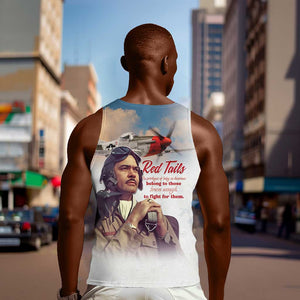 Sky Leaders of WWII Men Tank Top Red Tails Tuskegee Tribute - Red - African Pride