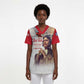 Sky Leaders of WWII Scrub Top Red Tails Tuskegee Tribute - Red - African Pride