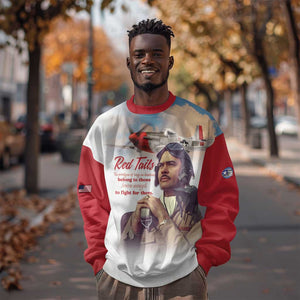 Sky Leaders of WWII Sweatshirt Red Tails Tuskegee Tribute - Red - African Pride