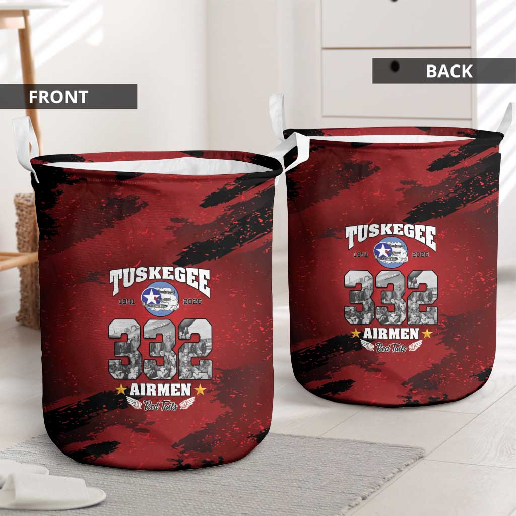 Tuskegee Airmen 1941–2026 Laundry Basket 332nd Red Tails 85th Anniversary - African Pride