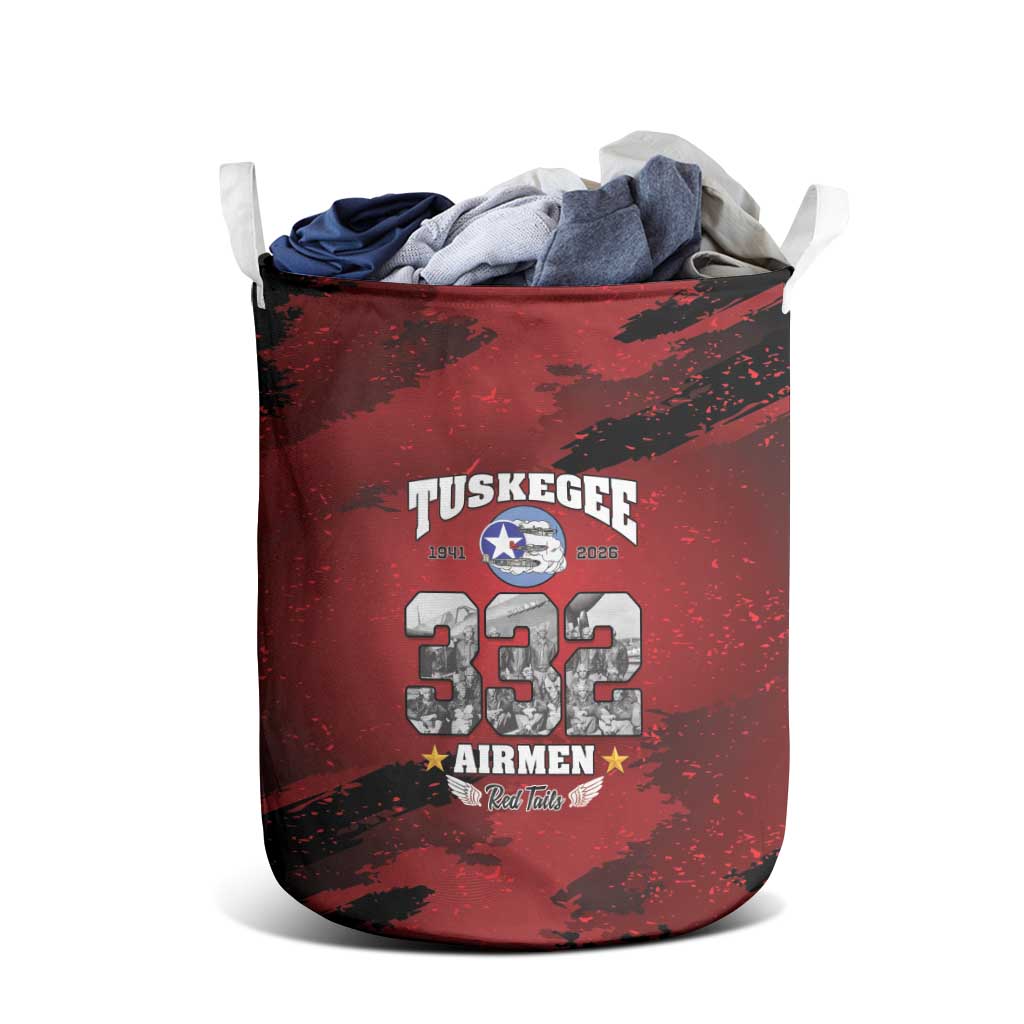 Tuskegee Airmen 1941–2026 Laundry Basket 332nd Red Tails 85th Anniversary - African Pride