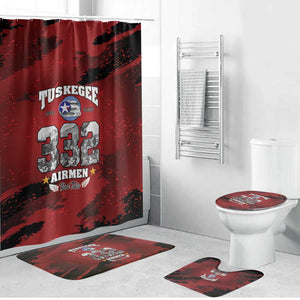 85 Years of Tuskegee Airmen Bathroom Set 332nd Fighter Group Red Tails