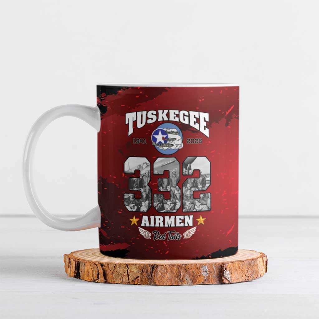 85 Years of Tuskegee Airmen Ceramic Mug 332nd Fighter Group Red Tails