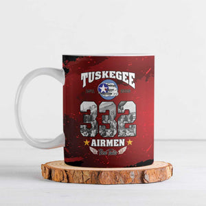 85 Years of Tuskegee Airmen Ceramic Mug 332nd Fighter Group Red Tails