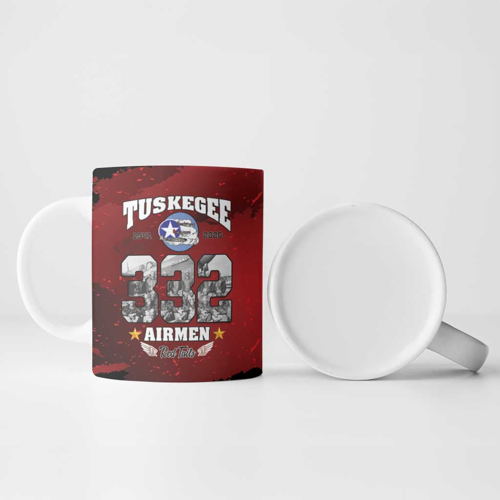 85 Years of Tuskegee Airmen Ceramic Mug 332nd Fighter Group Red Tails
