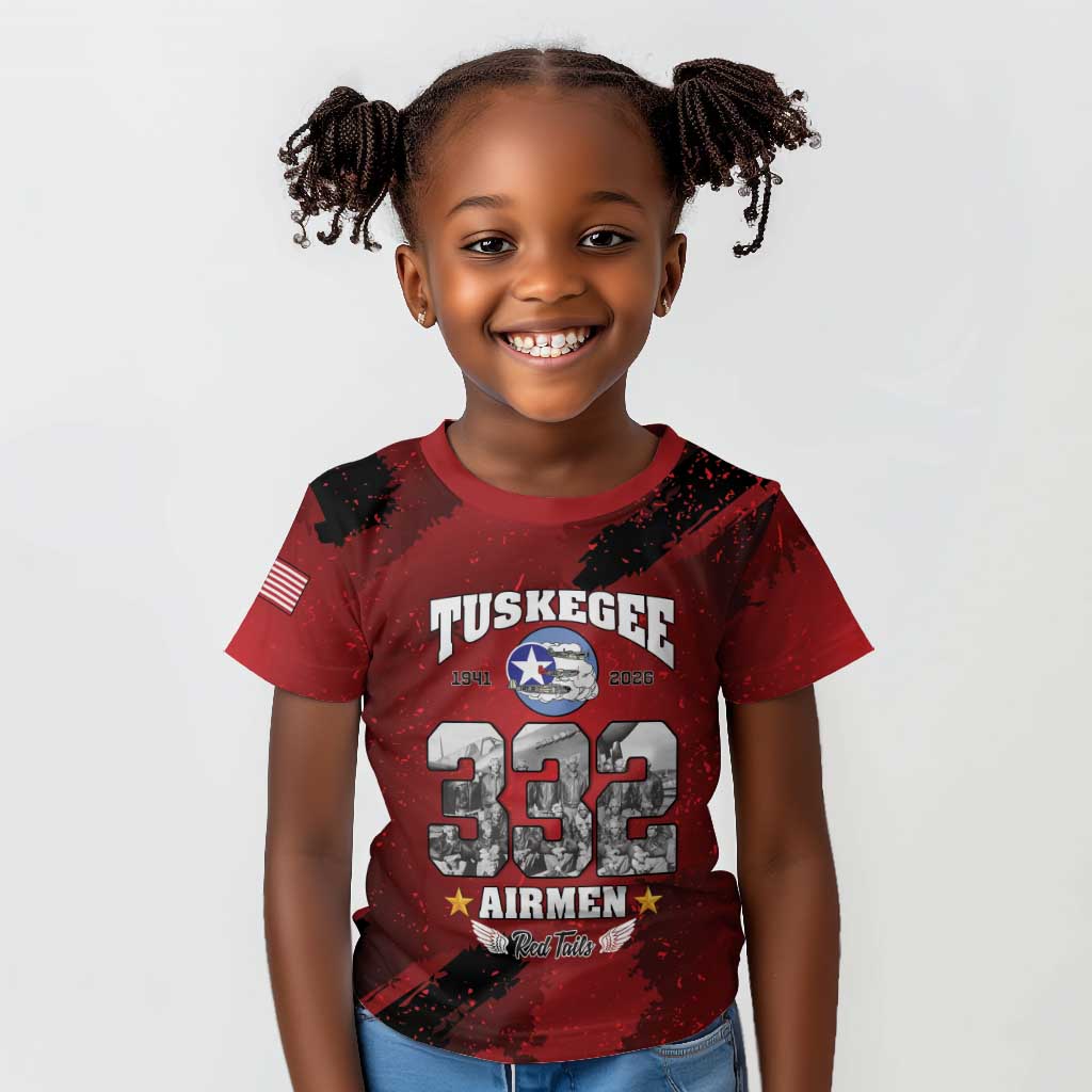 Tuskegee Airmen 1941-2026 Kid T shirt 332nd Red Tails 85th Anniversary LT15