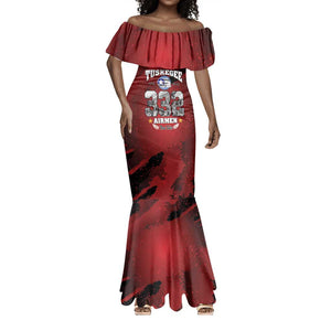 Tuskegee Airmen 1941-2026 Mermaid Dress 332nd Red Tails 85th Anniversary LT15