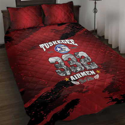 Tuskegee Airmen 1941–2026 Quilt Bed Set 332nd Red Tails 85th Anniversary - African Pride