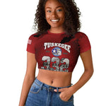 Tuskegee Airmen 1941-2026 Raglan Cropped T shirt 332nd Red Tails 85th Anniversary LT15