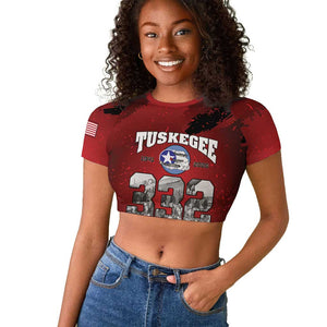 Tuskegee Airmen 1941-2026 Raglan Cropped T shirt 332nd Red Tails 85th Anniversary LT15