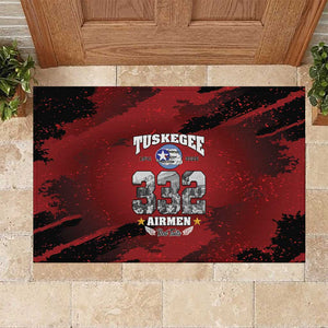 Tuskegee Airmen 1941–2026 Rubber Doormat 332nd Red Tails 85th Anniversary - African Pride