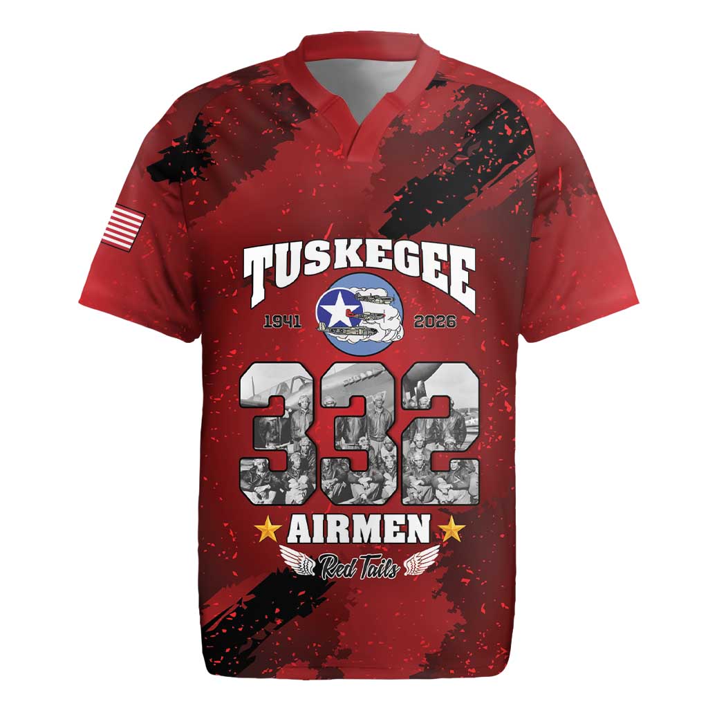Tuskegee Airmen 1941-2026 Rugby Jersey 332nd Red Tails 85th Anniversary LT15