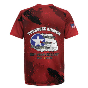 Tuskegee Airmen 1941-2026 Rugby Jersey 332nd Red Tails 85th Anniversary LT15