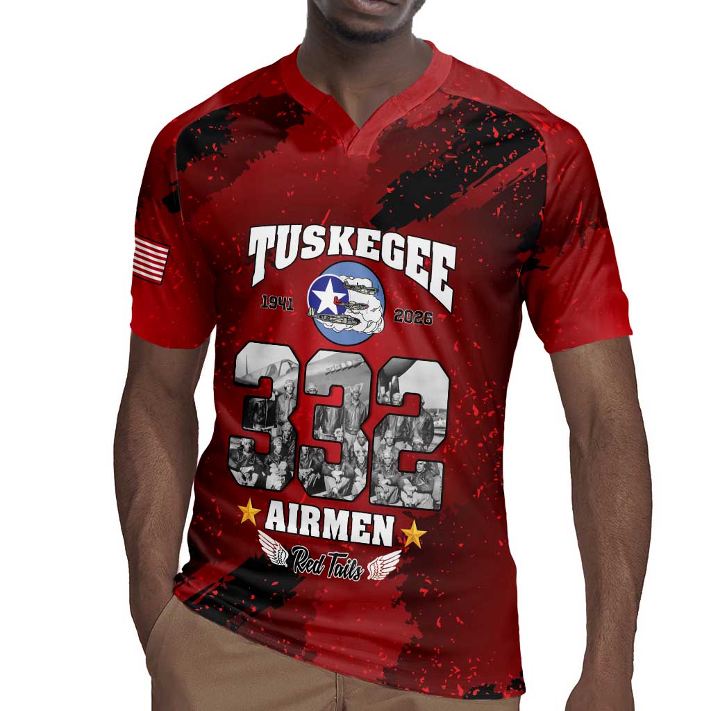Tuskegee Airmen 1941-2026 Rugby Jersey 332nd Red Tails 85th Anniversary LT15