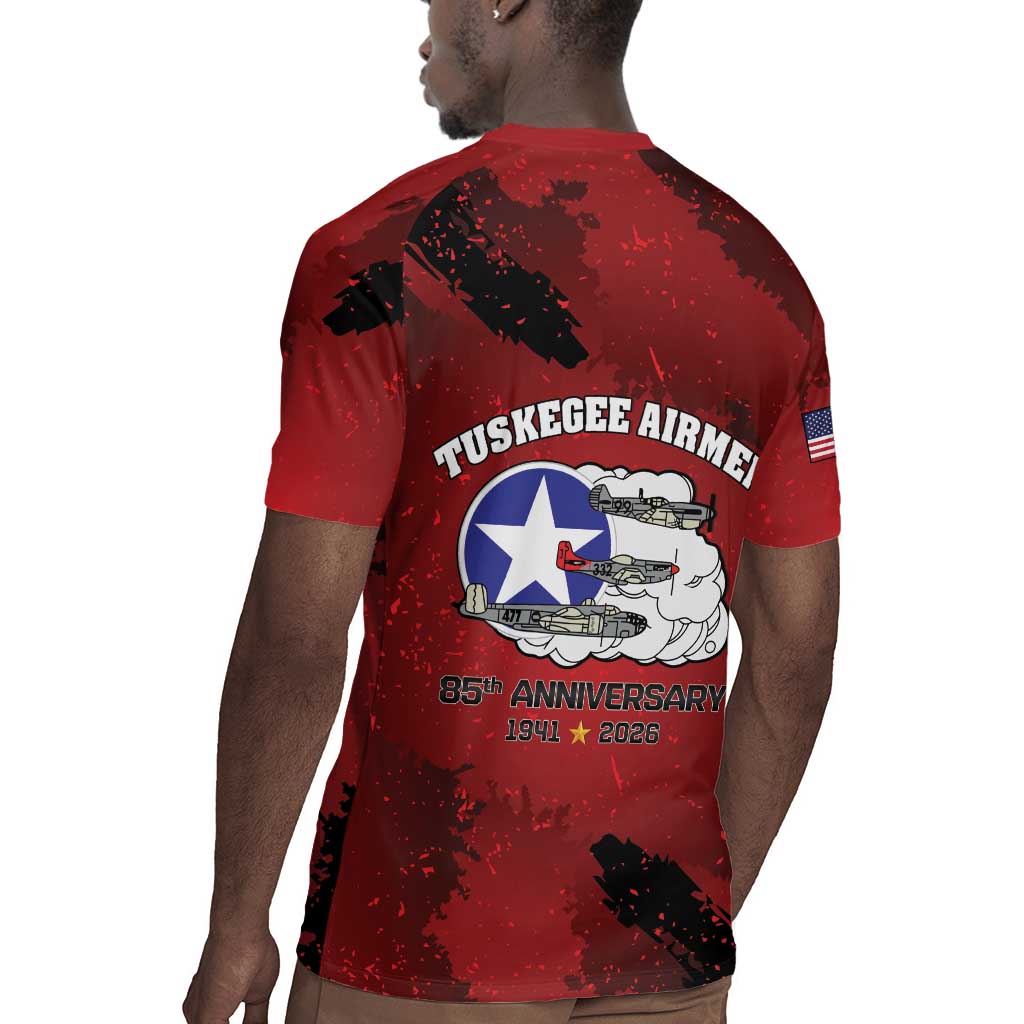 Tuskegee Airmen 1941-2026 Rugby Jersey 332nd Red Tails 85th Anniversary LT15